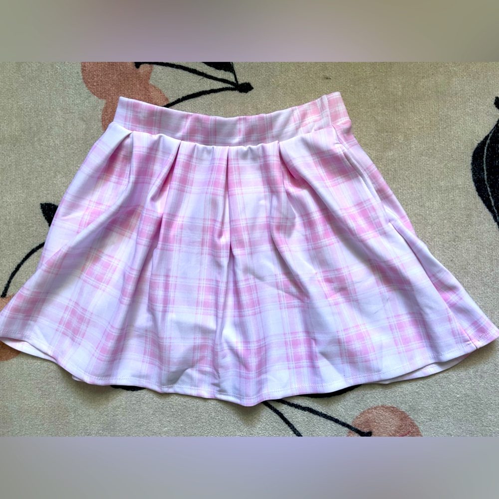 Her Universe Pink Plaid Mini Skirt